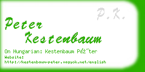 peter kestenbaum business card